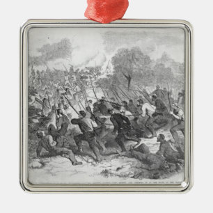 Der Kampf am Stierlauf Ornament Aus Metall