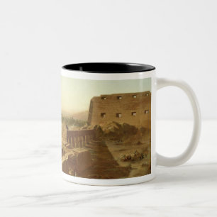 Der Kampf am Tempel von Karnak Zweifarbige Tasse