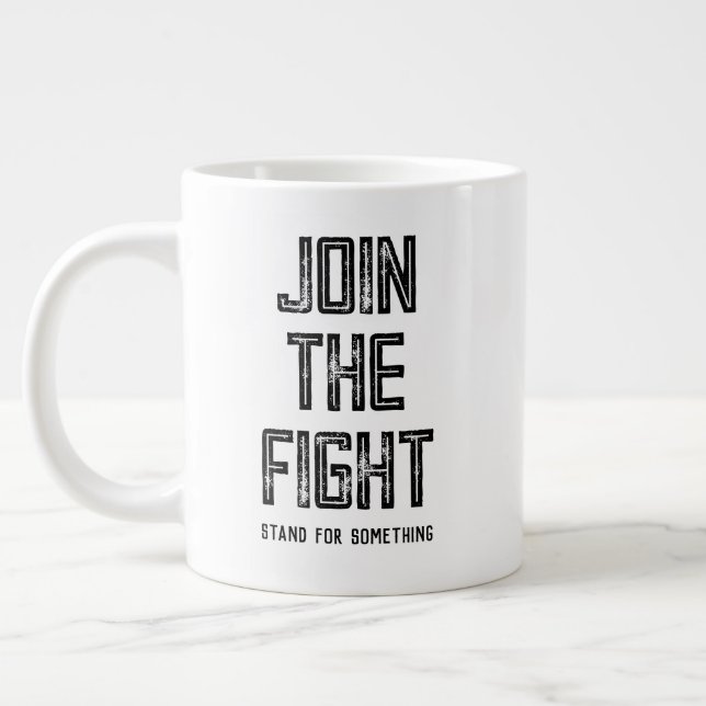 Der Kampf beitreten Jumbo-Tasse (Links)