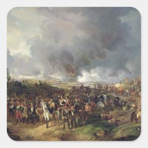 Der Kampf der Nationen von Leipzig, 1813 Quadratischer Aufkleber