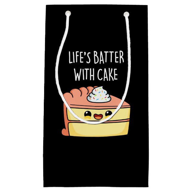 Der Kampf des Lebens mit Kuchen Funny Cake Pun Dar Kleine Geschenktüte (Vorderseite)
