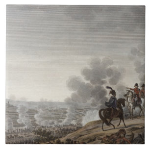 Der Kampf des Moskva am 7. September 1812 engrav Fliese