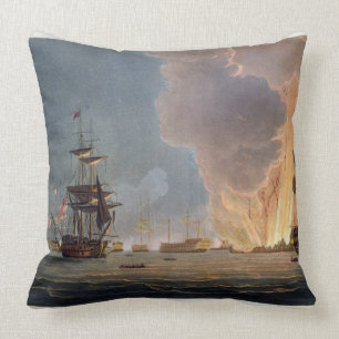 Der Kampf des Nils am 1. August 1798 graviert Kissen