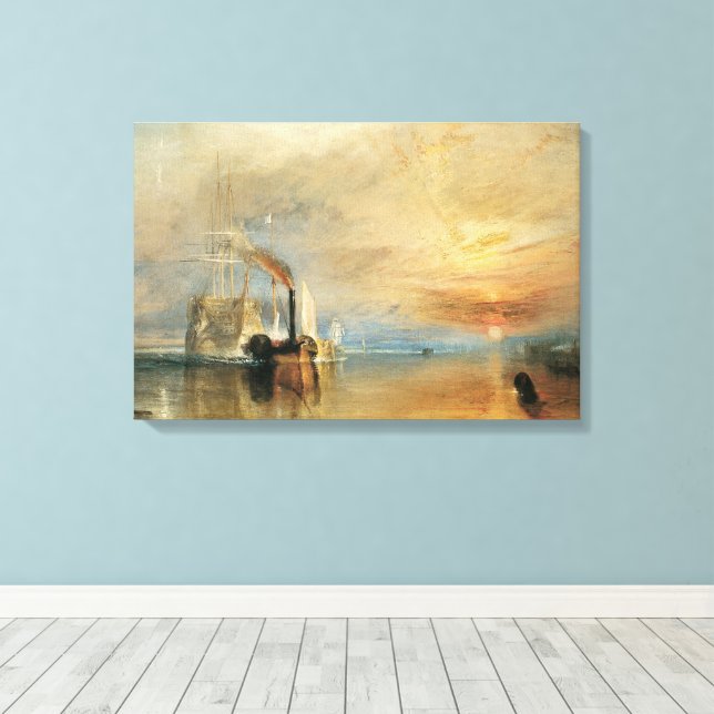 Der Kampf gegen den Temeraire von Joseph Turner, M Leinwanddruck (Insitu (Holzboden))