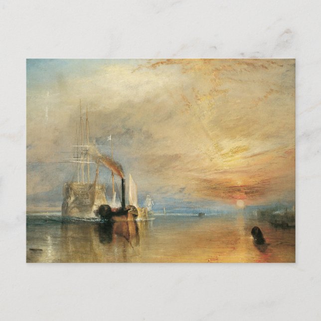 Der Kampf gegen den Temeraire von Joseph Turner, M Postkarte (Vorderseite)