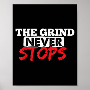 Der Kampf hört nie auf Motivationszitat Poster