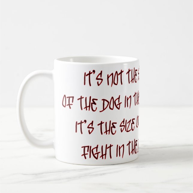 Der Kampf im Hund Kaffeetasse (Links)