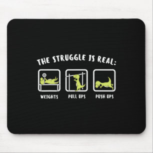 Der Kampf ist echt Dinosaurier Fitness T-Rex Gym L Mousepad