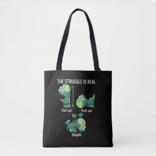 Der Kampf ist echt lustiger Dinosaurier T-Rex Fitn Tasche