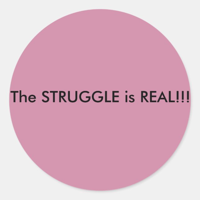 Der Kampf ist echt!!! Runder Aufkleber (Vorderseite)