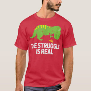 Der Kampf ist echter Dinosaurier Tre Pizza Paleont T-Shirt