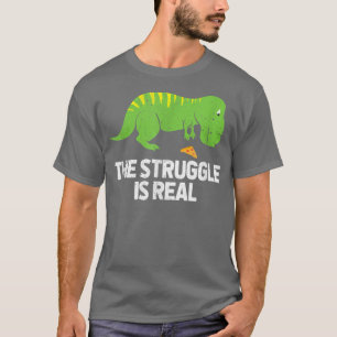 Der Kampf ist echter Dinosaurier Trex Pizza Paleon T-Shirt
