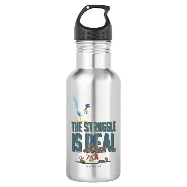 Der Kampf ist echter STRASSENRUNNER™ & Wile E. Coy Edelstahlflasche (Vorderseite)