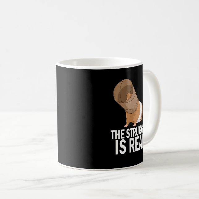 Der Kampf ist ein echtes Geschenk Funny Guinea Pig Kaffeetasse (VorderseiteRechts)