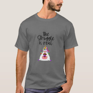 Der Kampf ist ein wahres lustiges Einhorn T-Shirt