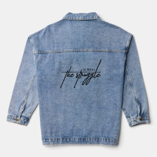 Der Kampf ist ein wahres, lustiges Sarkasusdesign Jeansjacke