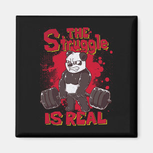 Der Kampf ist eine wirklich lustige Panda-Gym-Body Magnet