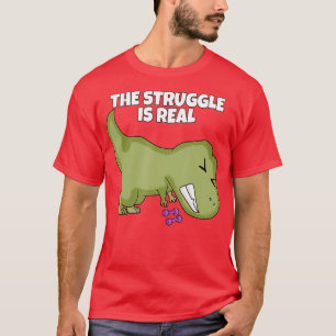 Der Kampf ist reales Gewicht, die Glocke heben Rex T-Shirt