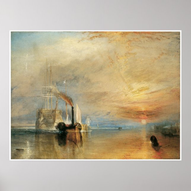 Der Kampf Temeraire J.M.W. Turner Poster (Vorne)