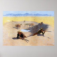 Der Kampf um das Wasserloch ~ Frederic Remington