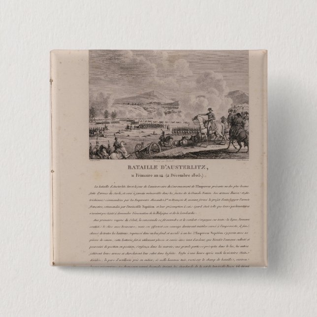 Der Kampf von Austerlitz, am 2. Dezember 1805 Button (Vorderseite)