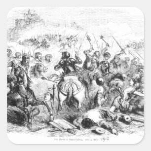 Der Kampf von Bannockburn im Jahre 1314 Quadratischer Aufkleber