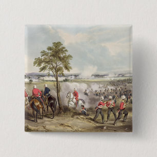 Der Kampf von Goojerat am 21. Februar 1849, engr Button