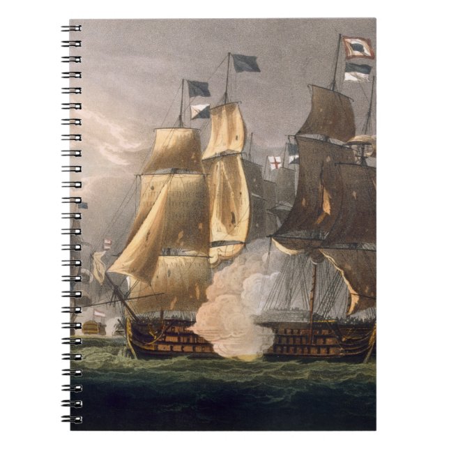 Der Kampf von Kap-St. Vincent, am 14. Februar 1797 Notizblock (Vorderseite)