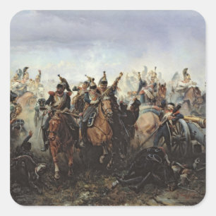 Der Kampf von La Fere-Champenoise Quadratischer Aufkleber