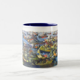 Der Kampf von Lepanto 1571 Zweifarbige Tasse