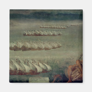 Der Kampf von Lepanto, am 7. Oktober 1571 Magnet