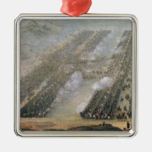 Der Kampf von Poltava, 1750 Ornament Aus Metall