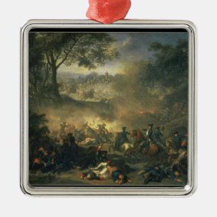 Der Kampf von Poltava im Jahre 1709, 1717 Silbernes Ornament