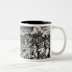 Der Kampf von Sadowa, am 3. Juli 1866 Zweifarbige Tasse