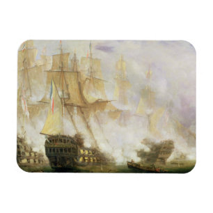 Der Kampf von Trafalgar, c.1841 (Öl auf Leinwand) Magnet