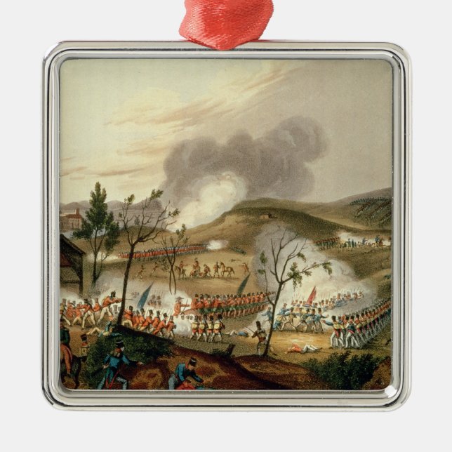 Der Kampf von Waterloo, am 18. Juni 1815 Silbernes Ornament (Vorne)
