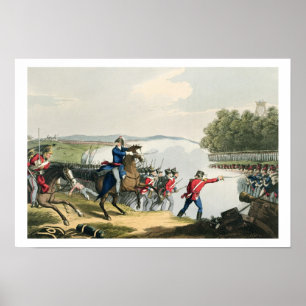 Der Kampf von Waterloo entschied durch den Herzog Poster