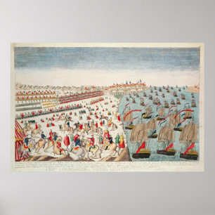 Der Kampf von Yorktown, am 19. Oktober 1781 Poster