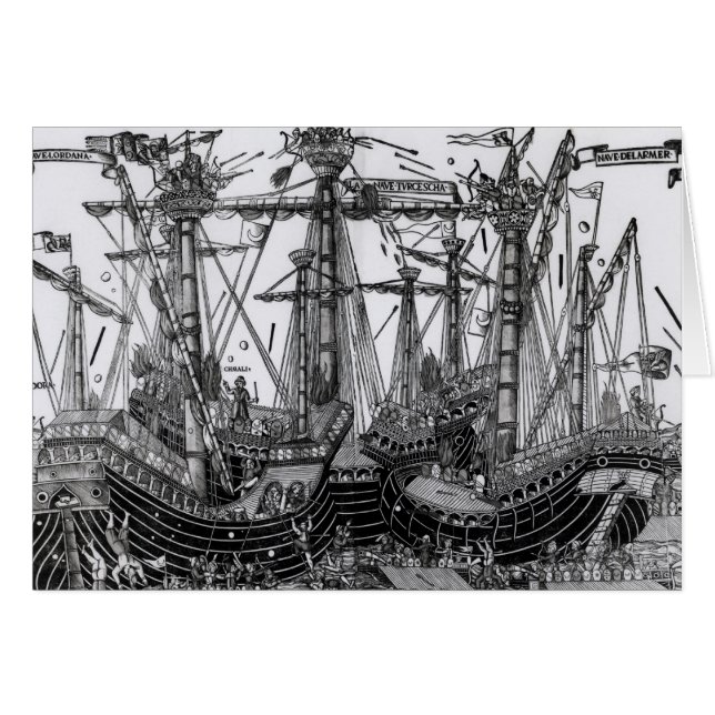 Der Kampf von Zonchio im Jahre 1499 (Vorderseite (Horizontal))