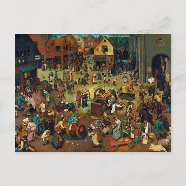 Der Kampf zwischen Karneval und Lent (1559) Postkarte (Vorderseite)