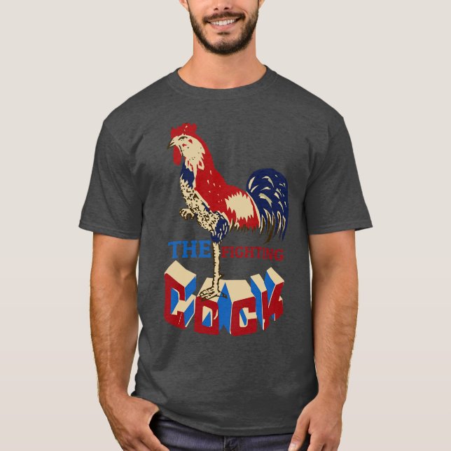 Der kämpfende Hahn T-Shirt (Vorderseite)