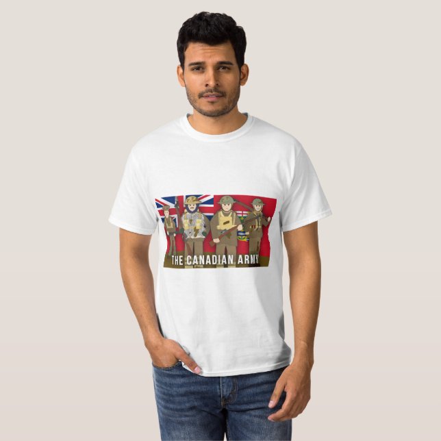 Der kanadische Armee-Partei-Erste Weltkrieg T-Shirt (Vorne ganz)
