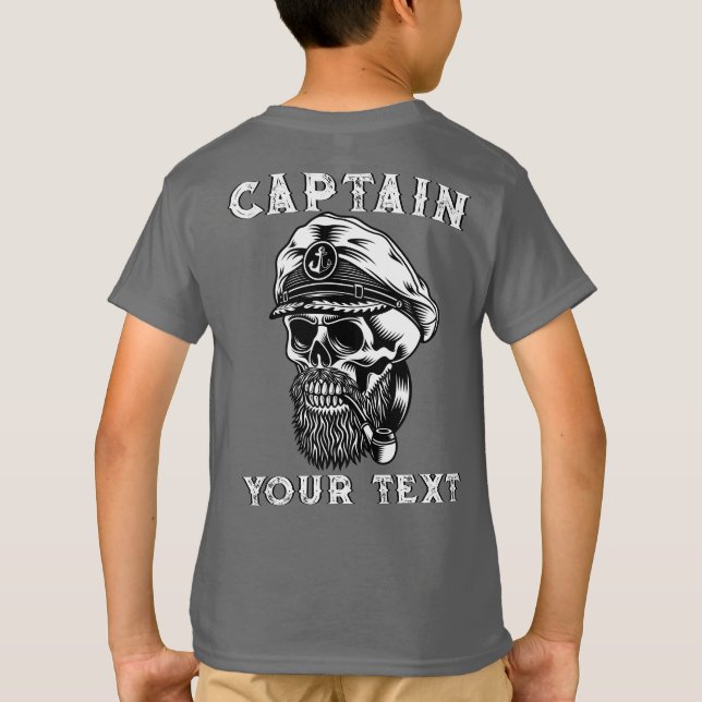 Der Kapitän am Bartsee lässt sich auf die Rauchmel T-Shirt (Rückseite)