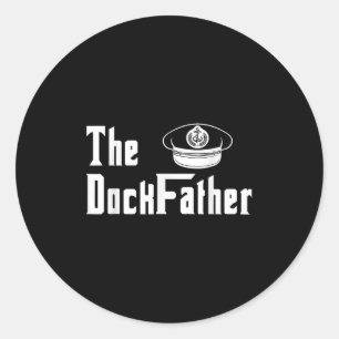 Der Kapitän des Dock-Vaters des Vaters Funny Fath Runder Aufkleber