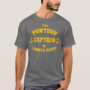Der Kapitän des Pontoons hat immer recht, wenn er T-Shirt