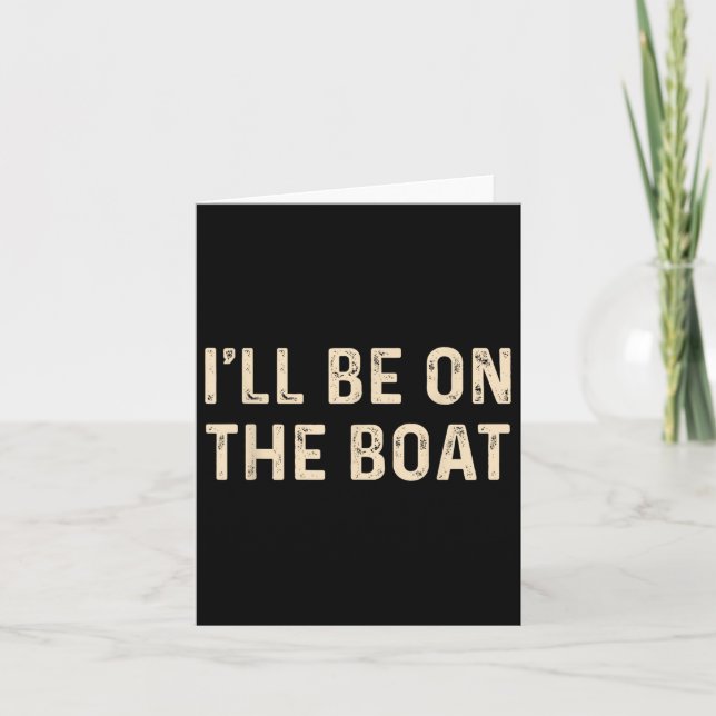 Der Kapitän des Segelbootes Funny Sailing wird für Karte (Vorderseite)