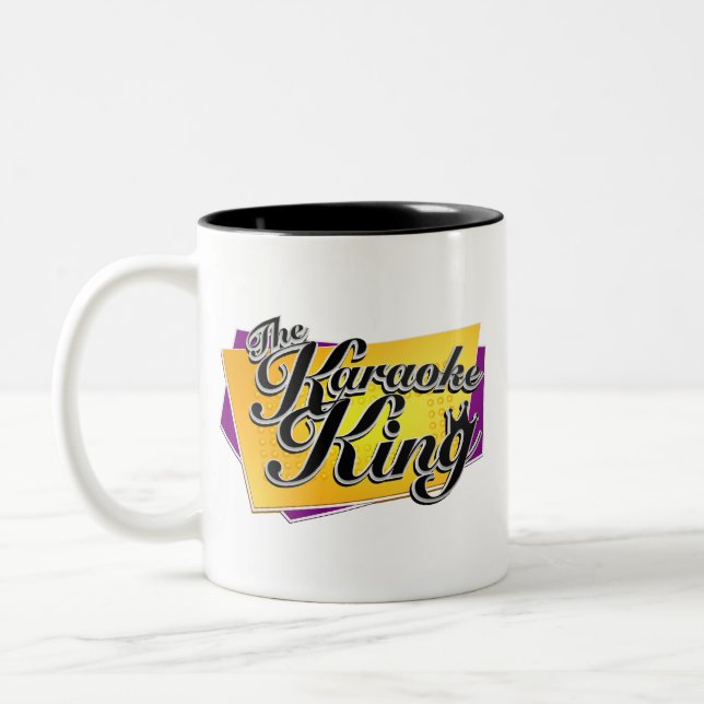Der Karaoke-König Mug Zweifarbige Tasse (Links)