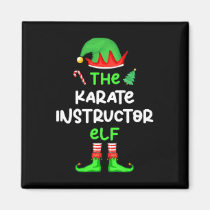 Der Karate Instructor Elf Weihnachten Matching Paj Magnet