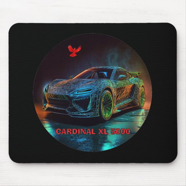 Der Kardinal XL5000 Elite-Sportwagen Mousepad (Vorne)