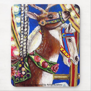 Der Karussell-Hirsch Mousepad